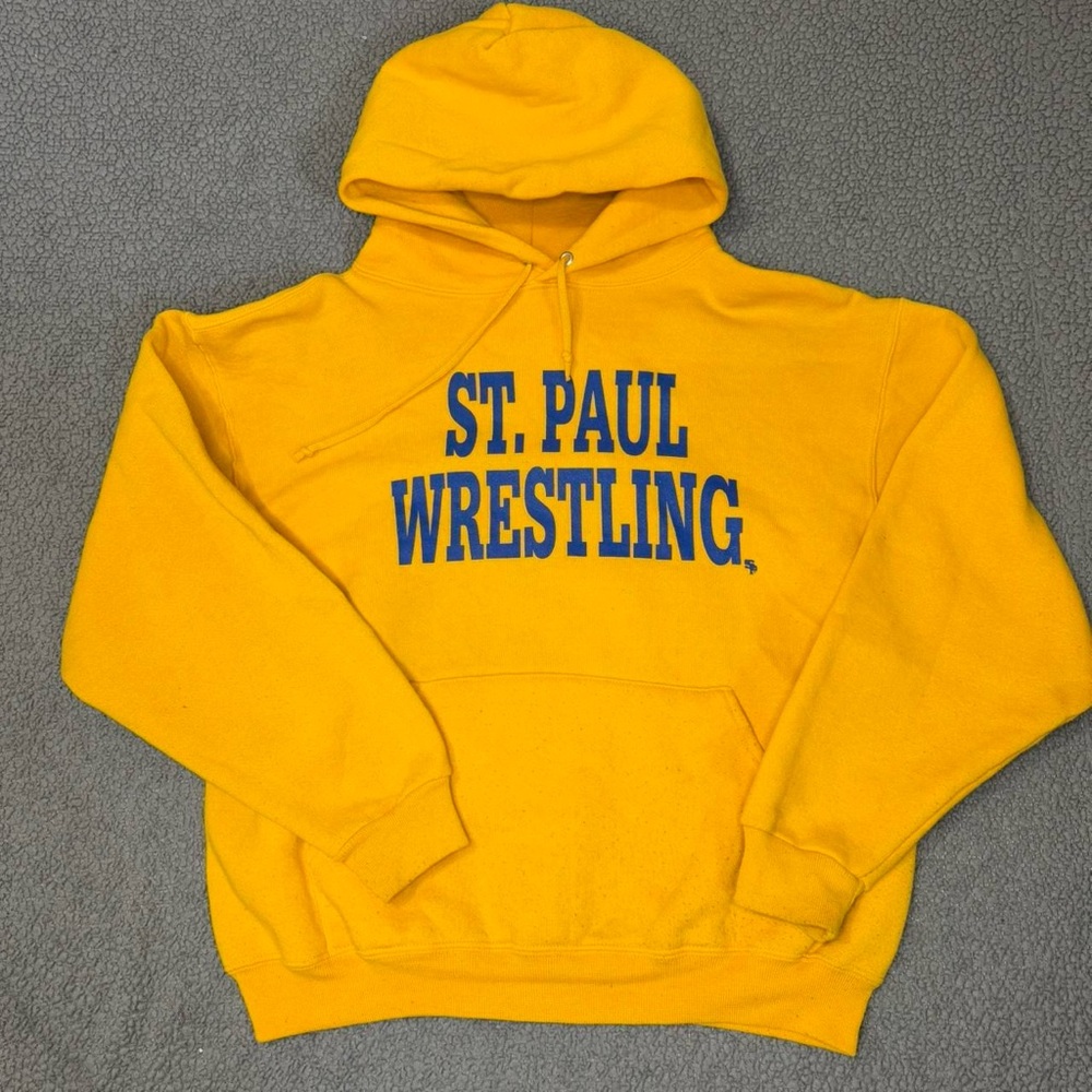 St Paul Wrestling Hoodie Jerzeez Size Medium Yellow Jacket